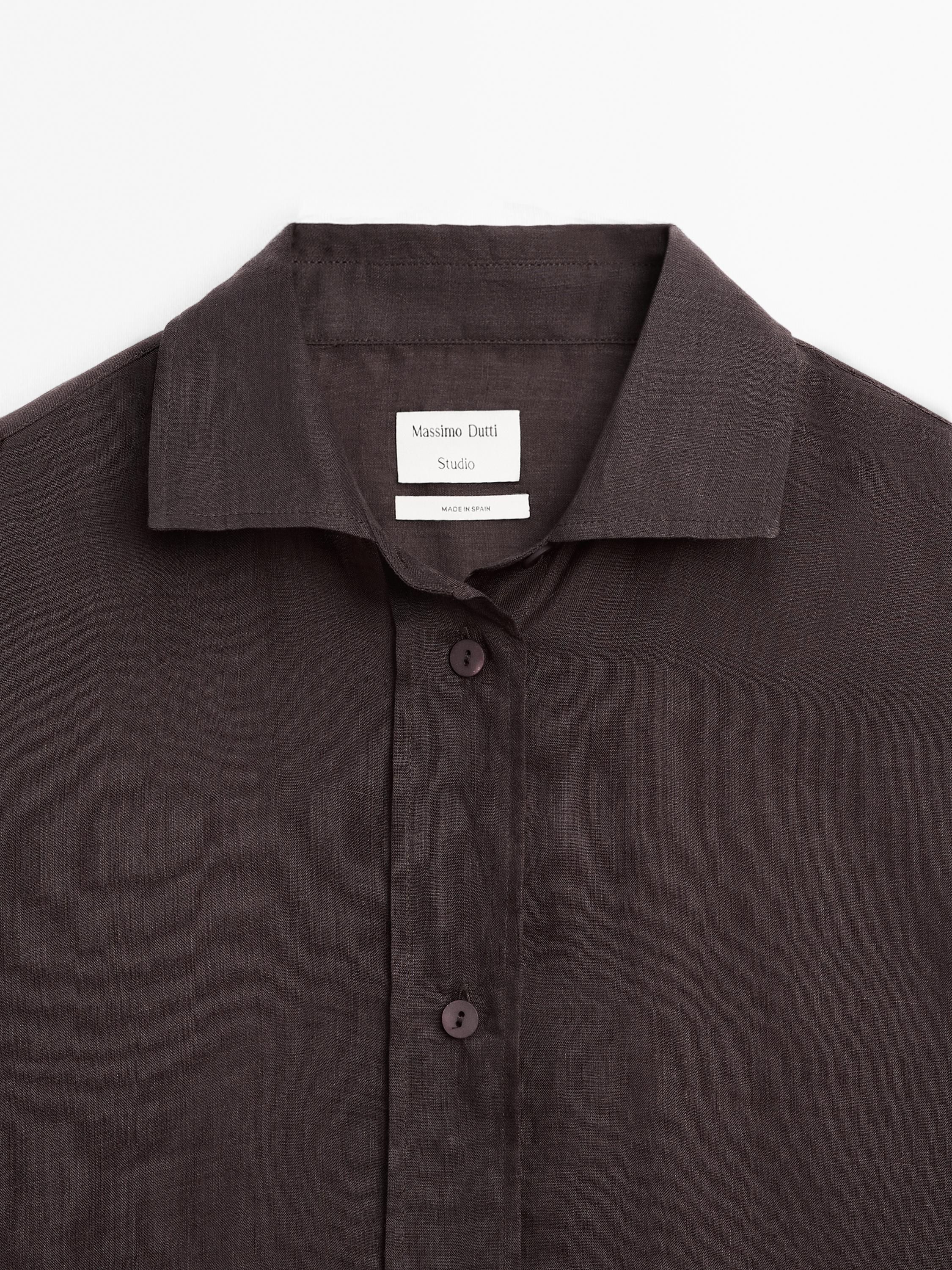 100% ramie long shirt - STUDIO